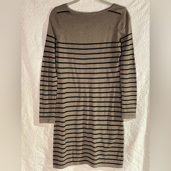 Loft Petites Dress Brown and Black Stripe Size Small P - Picture 2 of 3
